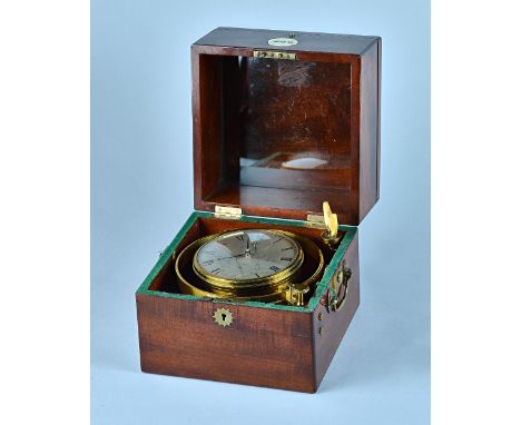 AN eight-day Mahogany-cased marine chronometer By Morris Tobias, 31 Minories, London, No. 326. Circa 1825/30, the box possibl