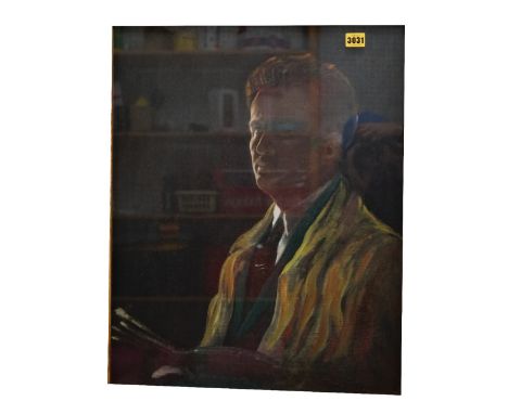 A portrait of a gentleman, 20th century, oil on board, 60cm x 48cm.
