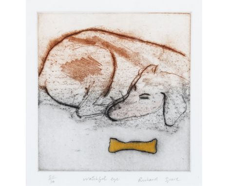 Richard Spare (British, b.1951) Watchful eye, signed, titled and numbered 'Richard Spare 27/70' (lower margin), etching, 16 x