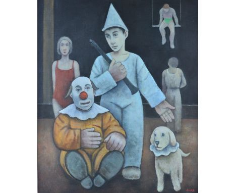 Michael Scott (British, 1946-2006), Clowns, signed 'Scott' (lower right) and bears The Contemporary Fine Art Gallery, Eton la