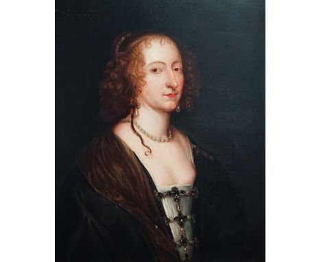 After Anthony Van Dyck, Portrait of the Duchess of Somerset (1599-1674), inscribed 'Duchess of Somerset' (upper left), oil on