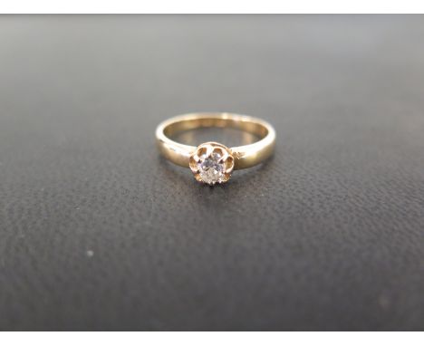 A late Victorian 18ct gold old-cut diamond single-stone ring - Estimated diamond weight 0.30ct - Hallmarked London, 1894 - Ri