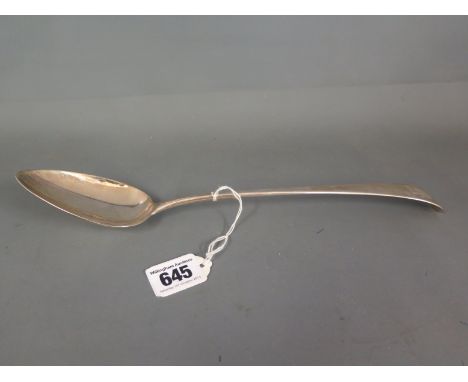 A George III old English pattern gravy or stuffing spoon by Peter, Ann and William Bateman, London 1804, crested - Weight app