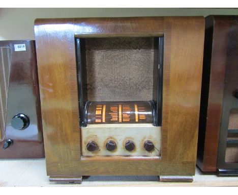 A McMichael 398 walnut cased valve radio circa 1939, restored 