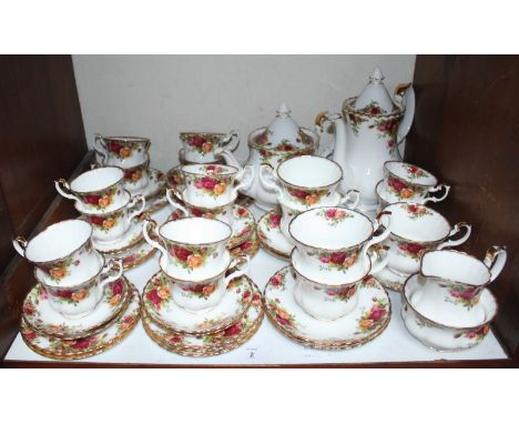 SECTION 2.  A Royal Albert 'Old Country Roses' part tea and coffee set comprising 14 teacups, 12 saucers, 5 coffee mugs, 5 co