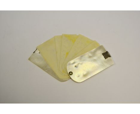 A 19th century mother of pearl aide memoir, c.1870