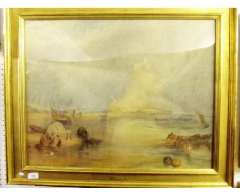 A 19th century watercolour after JM Turner - seascape, 52 x 68cm