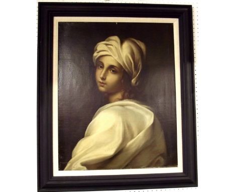 A late 18th or early 19th century oil on canvas portrait of Beatrice Cenci, after Guido Reni, possibly an Italian grand tour 
