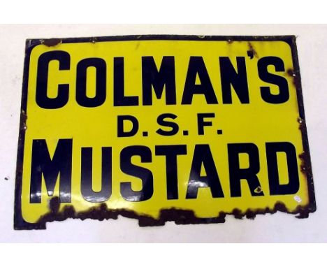 An old enamel small Colemans Mustard sign, 40 x 61cm