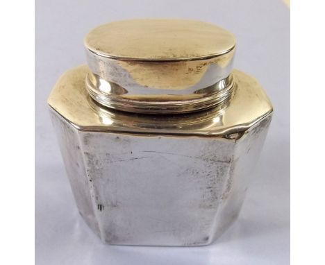 A small silver tea caddy - London 1897 