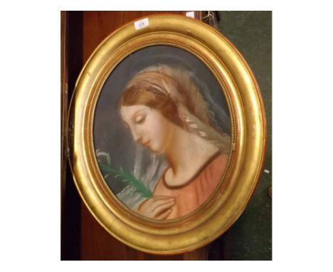 K V R R, INITIALLED oil on board, Head of a Clown, 13 1/2" x 11" 