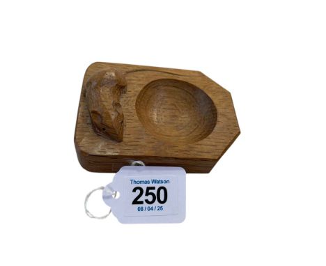 Robert Thompson of Kilburn 'Mouseman' oak pin dish.