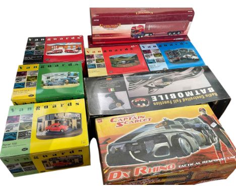 Corgi Hauliers of Renown, Vanguards, Batmobile by Matsushio, Captain Scarlet DX Rhino by Ban Dai, etc.