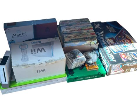 Astroshooter, WiiFit Plus, WiiSport Resort, Game console games, children's annuals, etc.