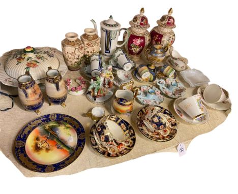 Collection of Noritake, Coalport, Dresden, etc.
