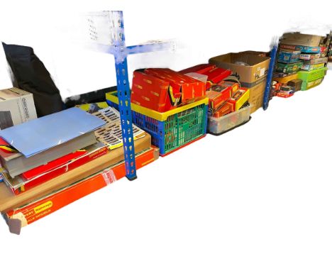 Large collection of Hornby Railway, Action Men, Chess, diecast toys, board games, etc.