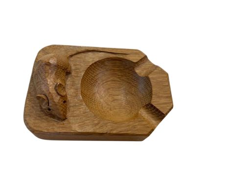 Robert Thompson of Kilburn 'Mouseman' oak ashtray.