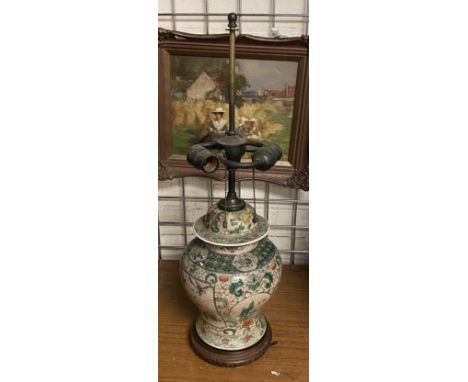 CHINESE PORCELAIN LAMP A/F