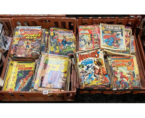 LARGE QTY OF SPIDERMAN, SUPERMAN &amp; OTHER HERO'S COMICS (MOSTLY 1970'S)
