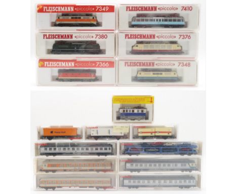 A collection of boxed Fleischmann 