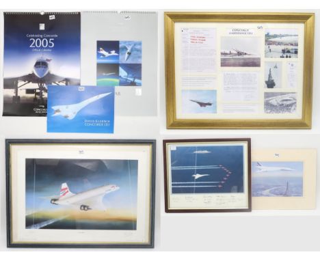 Concorde: a thematic collection, comprising a limited edition framed display titled "A Concorde Era", no. 987 of 995; a frame