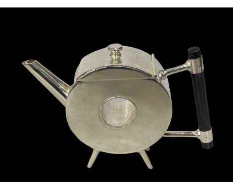 Silver plated replica Art Deco style teapot.