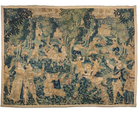 A FLEMISH HUNTING TAPESTRY FRAGMENT, EARLY 17TH CENTURY201 x 268 cm (79 x 105 1/2 in.) PROVENANCESotheby's New York, May 23, 