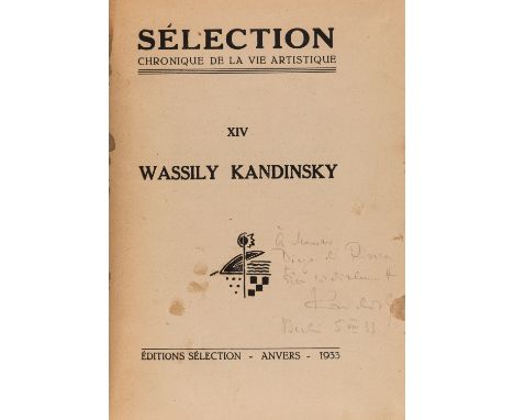 [WASSILY KANDINSKY, DIEGO RIVERA] A RARE AUTOGRAPHED COPY OF CAHIER XIV SIGNED AND DEDICATED BY KANDINSKY TO DIEGO RIVERAKAND