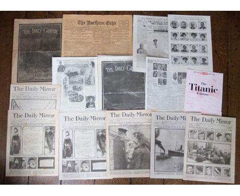 The Daily Graphic, Titanic “In Memoriam” Number, 20 April 1912, light centre crease and page 1 torn at centre, no loss; The N