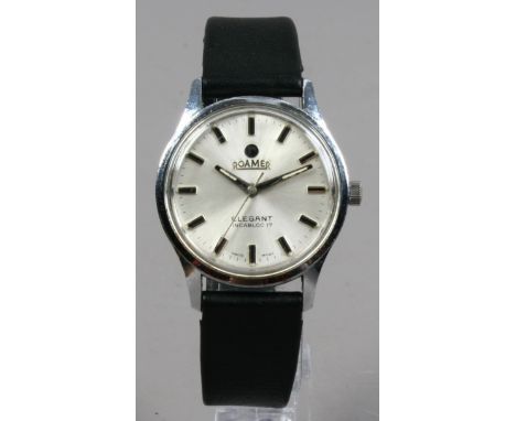 A gents manual stainless steel Roamer elegant wristwatch.