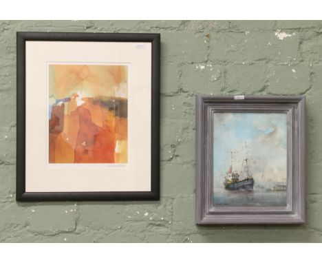 K Duff - Godfrey framed oil on board fishing trawler along with a Karl Heinz Toskana III framed print.