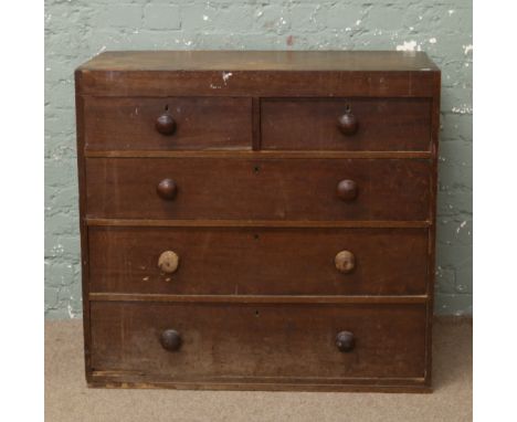 A Victorian mahogany chest of drawers.