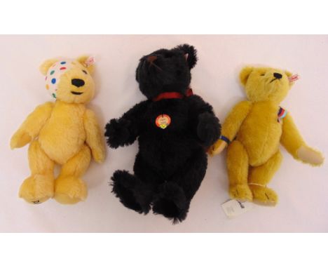 Three Steiff teddy bears to include Pudsey, Help for Heroes and Joshua