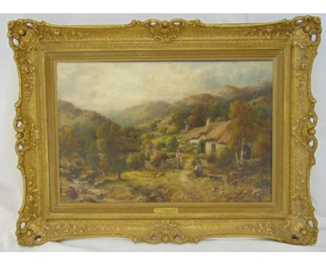 R J Hammond framed oil on canvas titled On The Vale Of Corwen, signed bottom left, 40.5 x 61cm