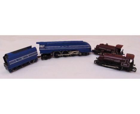 Hornby OO gauge engines to Include two Stewarts &amp; Lloyds shunters and an R834 Queen Mary LMS 6222 engine and tender A/F