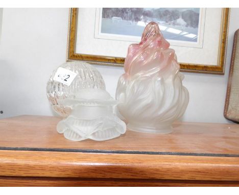 3 glass lamp shades