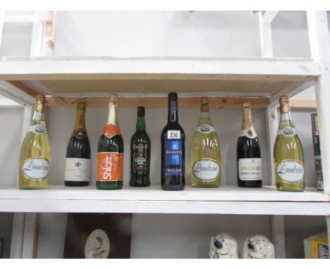 8 bottles of alcohol including wine and sherry