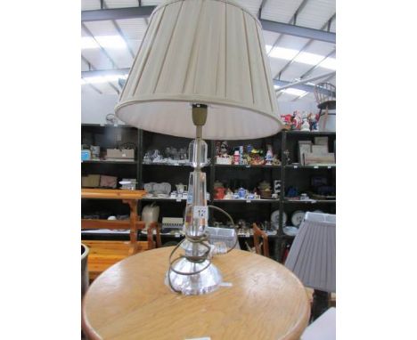 A table lamp with shade