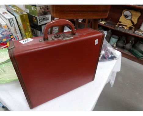 A small vintage suitcase