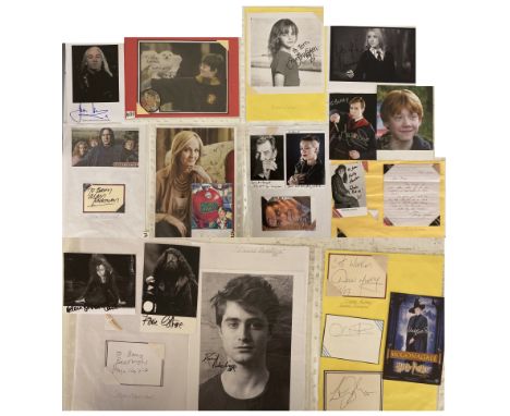HARRY POTTER STARS AUTOGRAPHS. Collection of 21 signed items from cast members of the 'Harry Potter' film franchise. To inclu