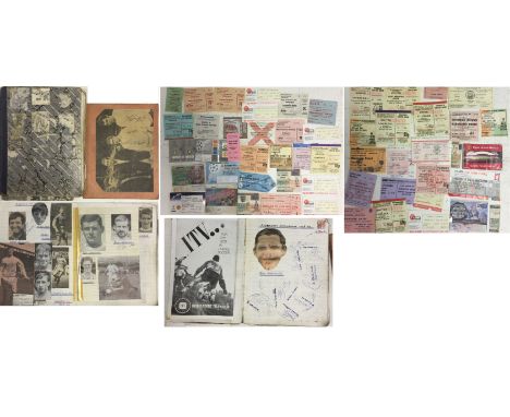 MANCHESTER UNITED TICKETS AND AUTOGRAPHS. Approx 150 Manchester United ticket stubs for home and away games, a season ticket 