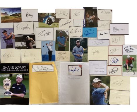 GOLF STARS AUTOGRAPHS. Great pick of 38 autographs from stars of the golfing world - all collected by our dedicated vendor. I