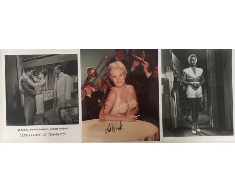 KIM NOVAK / LANA TURNER AUTOGRAPHS. Two signed items to include: 8 x 10" glossy photo of Kim Novak with clear signature in bl