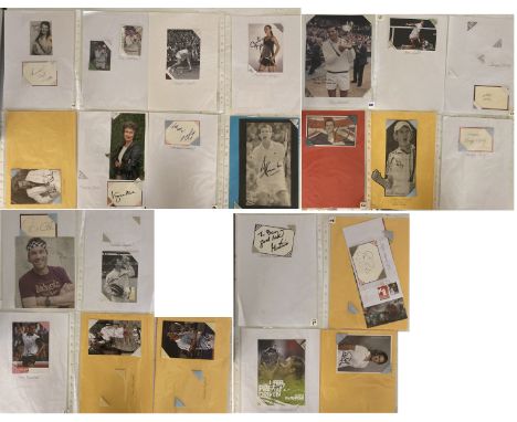 TENNIS STAR AUTOGRAPHS. Approx 22 assorted signed pieces, from some of the stars of world tennis. To include: Stefanie Graf, 