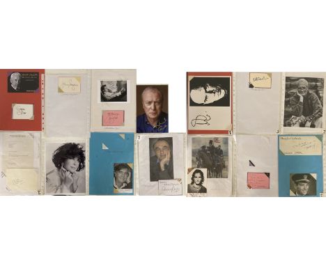 FILM LEGENDS AUTOGRAPHS. Excellent collection of 15 autographs, to include 8 x 10" photos, official stationary, cards and mor