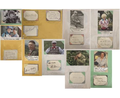 LAST OF THE SUMMER WINE. A binder containing 28 autographed pieces from various members of the cast of 'Last Of The Summer Wi