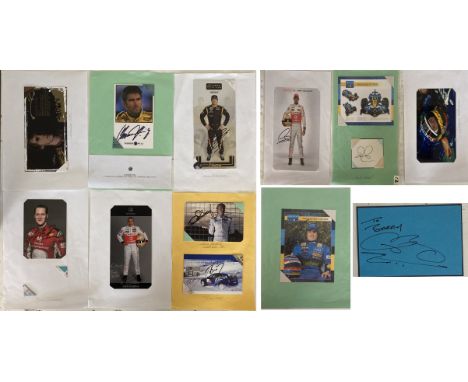 FORMULA ONE WORLD CHAMPIONS AUTOGRAPHS. Collection of F1 star autographs all obtained by our dedicated vendor. To include: Mi