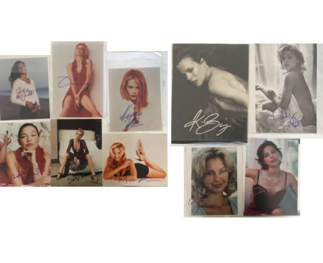 FEMALE STARS SIGNED. Collection of entertainment memorabilia to include signatures (chiefly on 8 x 10" photographs) from: Ash