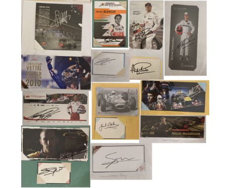 FORMULA ONE/MOTORSPORT AUTOGRAPHS INC WORLD CHAMPIONS. A fantastic collection of autographs obtained by a dedicated collector