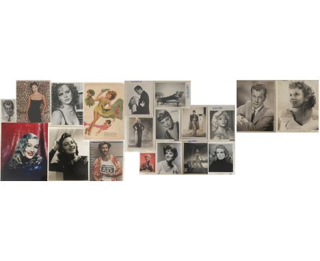 ORIGINAL FILM STAR PHOTOGRAPHS. Excellent collection of 19 images, chiefly vintage 8 x 10" publicity photos but also to inclu